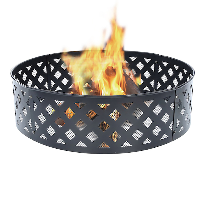 Style Selections Lattice Fire Ring 30, 27 8 Inch Steel Lattice Fire Pit