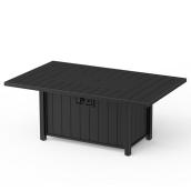 Table de foyer Norwood Landon & Co. de 64 po en aluminium noir