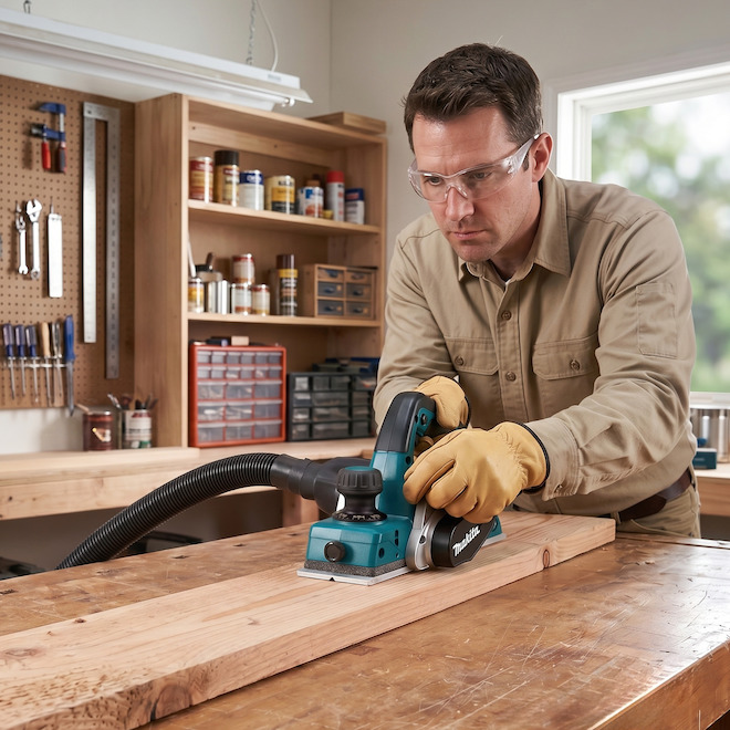 Makita 3-1/4-in Corded Planer Kit with Bonus Blades, 6.5-Amp, 120V