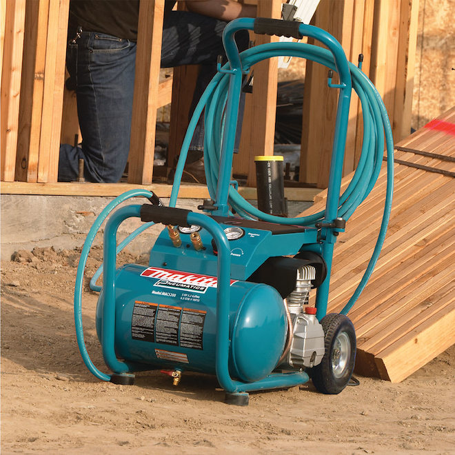 Makita 3-HP Electric 5.2-gal. Teal Air Compressor