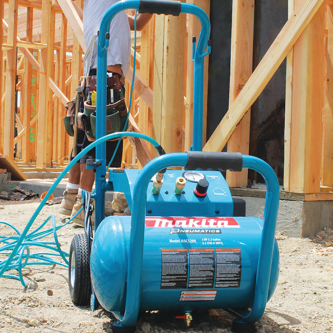 Makita 3-HP Electric 5.2-gal. Teal Air Compressor