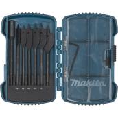 Makita Short Spade Drill Bit Kit - Black Oxide Coated High-Speed Steel - Set of 6 - ABS Case