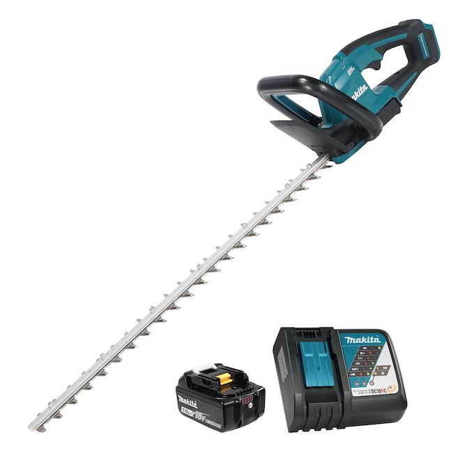 Image of Makita | 18 V 24-In Cordless Hedge Trimmer With Li-Ion Battery And Quick Charger - Teal/black | Rona