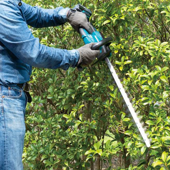 Makita 18 V 24-in Cordless Hedge Trimmer with Li-Ion Battery and Quick Charger - Teal/Black