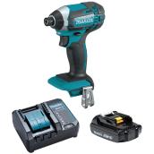 Makita 18V LXT 1/4-in Impact Driver Compact with Battery and Charger