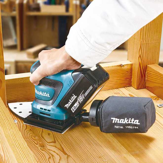 Makita  18 V LXT Cordless Brushless Finishing Sander - 1/4 Sheet - Bare Tool Only