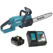 Makita Brushless Cordless Electric 16-in Chainsaw with 18V Li-Ion Battery and Charger