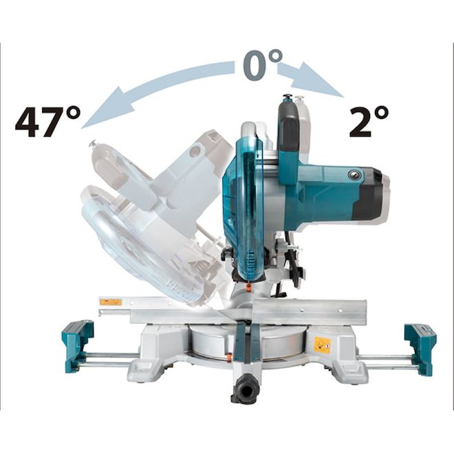 Makita Compound Mitre Saw 10-in Sliding with LED and Cut Line Guide