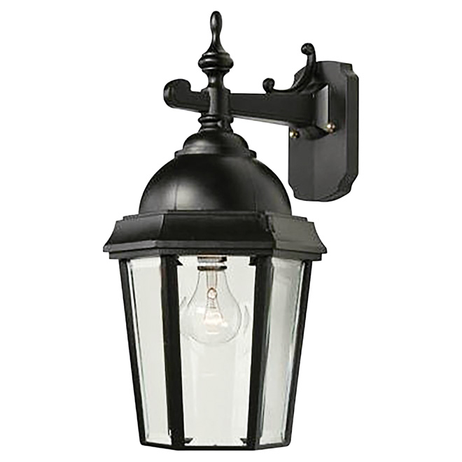 Snoc Vintage II Wall Mount Outdoor Lantern - 17 7/8-in - Black Aluminum