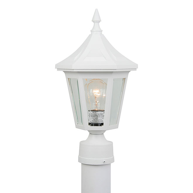 Snoc Elegant Post Lantern - 1 Light - White