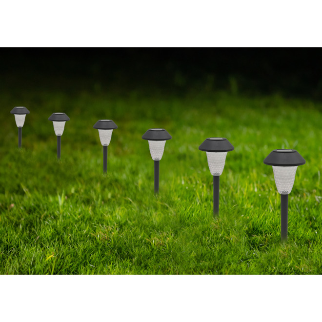 Harbor Breeze 10 x 10 x 38 cm Black LED Solar Stake Plastic Garden