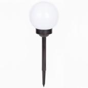Solar Landscape Light Ball Stake - Plastic 5.91-in Silver