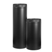 Stove Pipe - 7'' x 30'' - 24-Gauge - Black Enamel