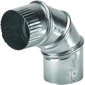 Coude ajustable de 3", acier galvanisé, 90°, calibre 30