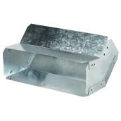 Coude plat rectangulaire galvanisé à angle de 45°