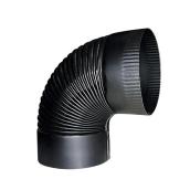 Corrugated Elbow - Steel - 90° - 7" x 24 cal - Black