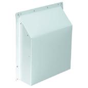 Capuchon antirafale en aluminium de 3 1/4" x 10" blanc