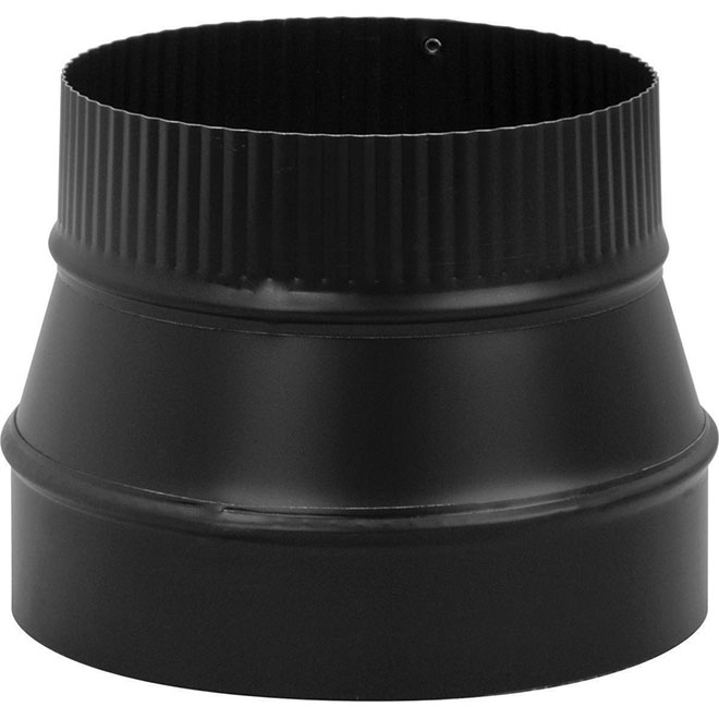 Steel Reducer - 6" x 5" - 24-Gauge - Black