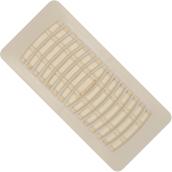 Imperial Louvered Polystyrene Floor Register - Bone White - Rust Proof Scratch Resistant - 2 1/4-in H x 12-in W