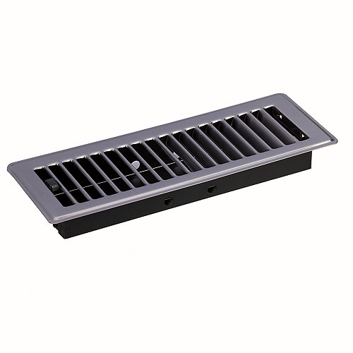 Imperial Floor Air Vent Floor Register Pewter Powder Coated 3 In   1224457 L 