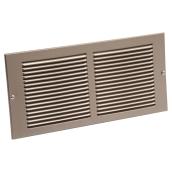 Grille d'aération murale Imperial, acier au fini d'étain, 14 po de large x 8 po de haut x 3/16 po d'épais