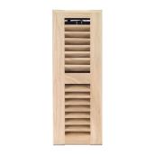 Imperial Louvered Unfinished Wood Floor Register - Natural Oak - Sanded - 3-in W x 10-in L