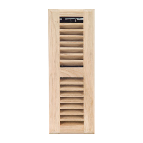 Imperial Unfinished Louvered Floor Registers - Solid Oak - Sanded - 4-in H x 10-in W