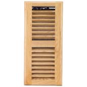 Imperial Louvered Wood Floor Register - Natural - Oak - 3-in W x 10-in L
