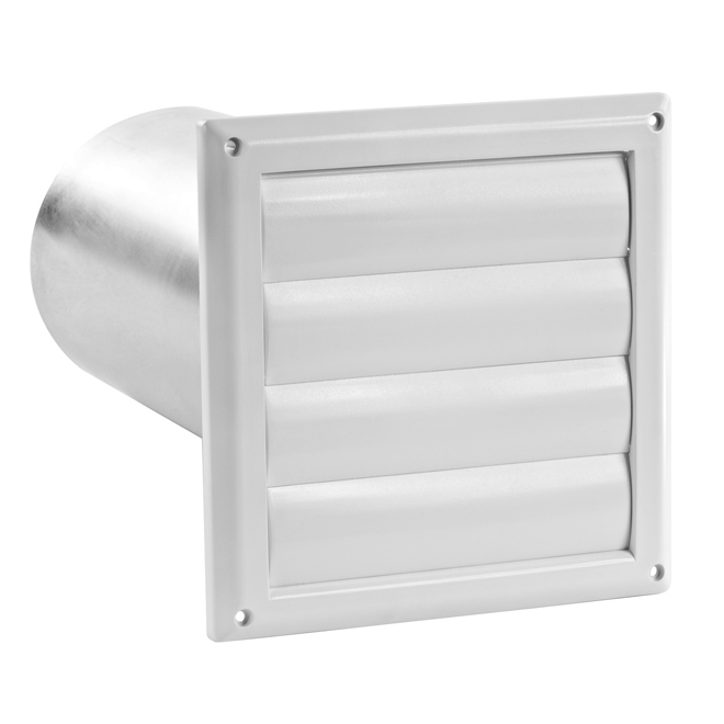 Imperial Flush Mount Vent Hood Cap - White - Plastic - 4-in dia