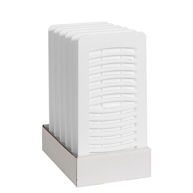 Imperial White Louvered Floor Register - Polystyrene - 6 Per Pack - 3-in W x 10-in L