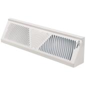 Imperial 18 x 3 x 4-1/2-in Steel White Baseboard Register Diffuser
