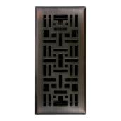 Imperial Arts Craft Steel Floor Register - Oil-rubbed Bronze Steel - Rustproof Polystyrene Body - 4-in W x 10-in L