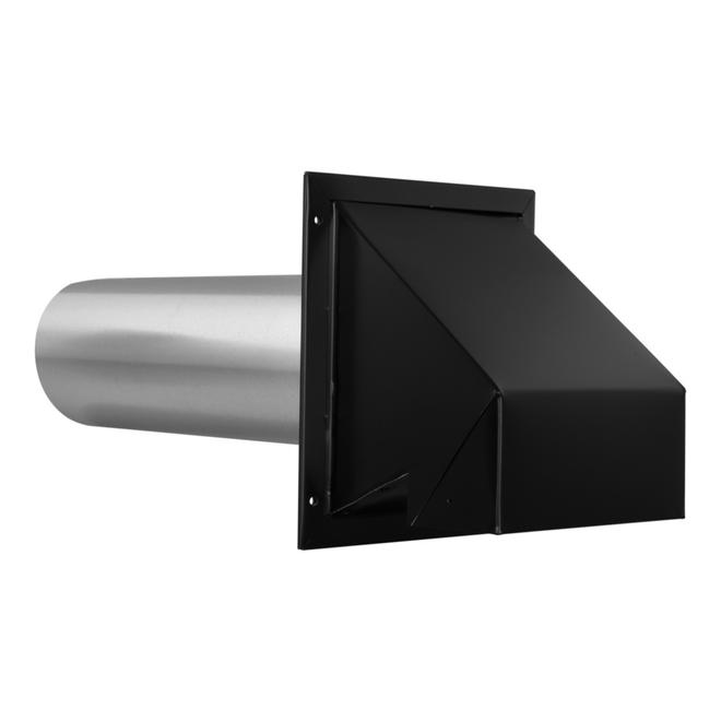 Imperial 4-in Galvanized Steel Black R2 Wall Exhaust Hood