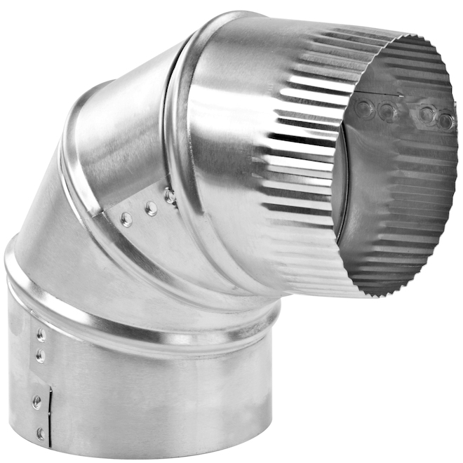 Imperial 4-in x 4-in Adjustable 90-Degree Aluminum Round Duct Elbow