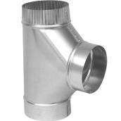 Imperial 5-in Dia x 5-in Dia x 5-in Dia x 12-in L Crimped Galvanized Steel Full Flow Duct Tee