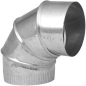 Imperial 4-in x 4-in Galvanized Steel Round Adjustable Duct Elbow