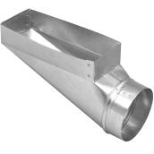 Gaine d'extrémité Imperial en acier galvanisé de 4 po x 10 po x 5 po