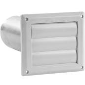 IMPERIAL 4-in Dia Plastic Louvered Dryer Vent Hood