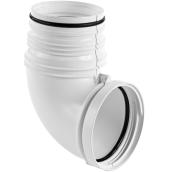 IMPERIAL 4-in x 4-in Plastic Round Duct Elbow