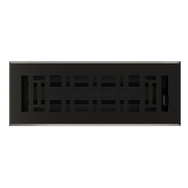 Registre de plancher Imperial Cast Iron noir, 1/pqt (ouverture du conduit: 3 po x 10 po; extérieur: 1,75 po x 4,25 po)