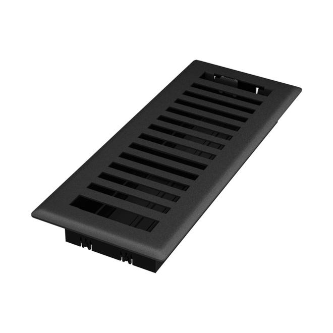 Imperial Signature Black Floor Register Duct Opening 3 x 10-in Outside 1.38 x 4.25-in