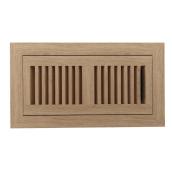 IMPERIAL 4-in x 10-in Unfinished Oak Flush Mount Floor Register