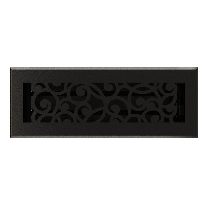 Imperial Cast Iron 1-Pack Black Floor Register (Duct Opening: 3-in x 10-in ; Outside: 1.75-in x 4.25-in)