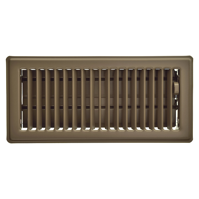 Imperial 1-Pack Brown Floor Register (Duct Opening: 4-in x 10-in ; Outside: 1.38-in x 5.25-in)