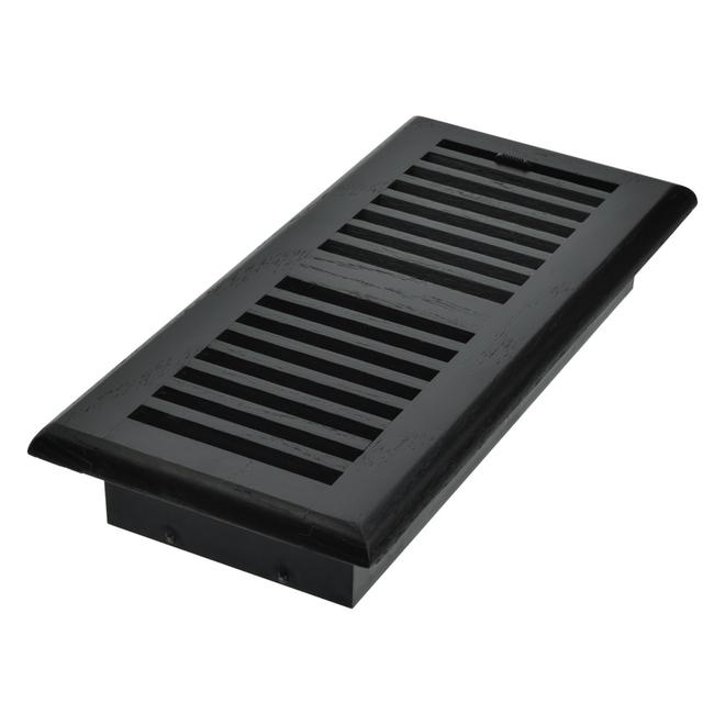 IMPERIAL 4-in x 10-in Black Oak Louvered Wood Floor Register