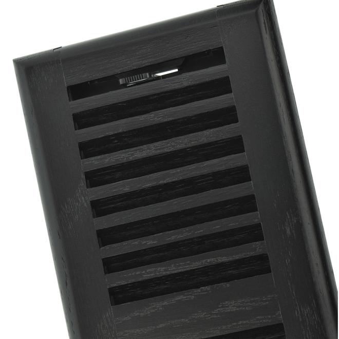 IMPERIAL 4-in x 10-in Black Oak Louvered Wood Floor Register