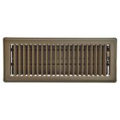 Imperial 4-in x 12-in Chocolate Steel Floor Register