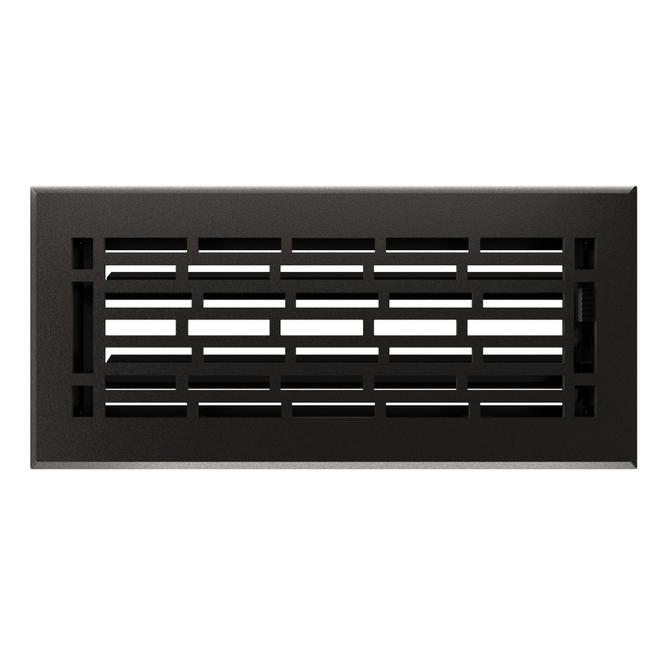 Imperial Geneva 1-Pack Cast Iron Steel Floor Register (Duct Opening: 4-in H x 10-in W)