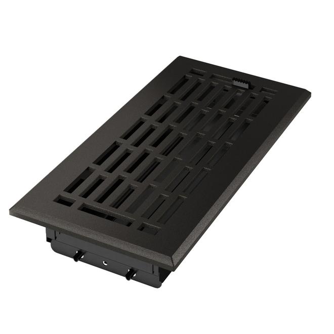 Imperial Geneva 1-Pack Cast Iron Steel Floor Register (Duct Opening: 4-in H x 10-in W)