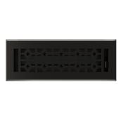 Imperial Cast Iron 1-Pack Black Floor Register (Duct Opening: 3-in x 10-in ; Outside: 1.75-in x 4.25-in)